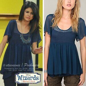 Free People Short Sleeve Babydoll Tunic ASO Alex Russo
